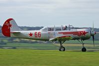 G-YAKN @ EGHA - Part of the 'Aerostars' aerobatic team. Painted as 66 red. - by Howard J Curtis