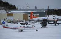 C-FTJC @ CYXY - On the ramp at YXY as aircraft are gathering for the Sourdough Rendezvous winter air show. - by Murray Lundberg