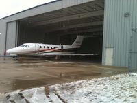 N28TX @ LAF - Being towed out of the hangar at Purdue University. - by Len Patterson