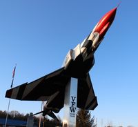 66-0319 - F-4E in T-birds colors in front of VFW Hall in Athens TN - by Florida Metal