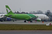 N997AG @ EGMC - Airbus A320-212, c/n: 497 in First Nations colours at Southend - by Terry Fletcher