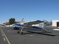 N7043M @ SZP - 1958 Cessna 175 SKYLARK, Franklin 6A&6V335 220 Hp conversion from original geared Continental GO-300 175 Hp, also taildragger conversion. - by Doug Robertson