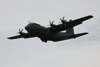 ZH887 @ EGFH - RAF Hercules C.5 coded 887 of the Brize Norton Transport Wing makes a practice approach to Runway 22. Note change of colour scheme to dark green. - by Roger Winser