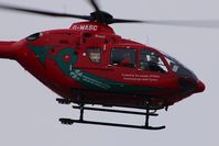 G-WASC @ EGFH - Mid-Wales Air Ambulance helicopter (Helimed 59) departing to it's base at Welshpool Airport after visiting to Swansea Airpoprt. - by Roger Winser