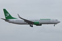 EZ-A004 @ EGBB - Turkmenistan's 2007 Boeing B737-82K, c/n: 36088 at Birmingham - by Terry Fletcher