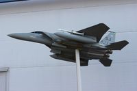 86-0186 @ WRB - F-15 Model replica with Seymour Johnson tail code at the entrance to Warner Robbins Aviation Museum - by Florida Metal