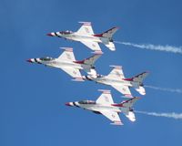 92-3898 - Thunderbirds over Daytona Beach - by Florida Metal