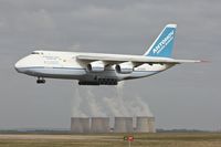 UR-82029 @ EGNX - 1991 Antonov An-124-100 Ruslan, c/n: 19530502630/0210 landing at East Midlands Airport - by Terry Fletcher