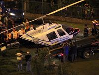 N118EC - The helicopter landed hard and the main rotor blades contacted and severed the tail boom, forward of the tail rotor assembly.
The investigation later revealed that they ran out of fuel in flight. - by N118EC