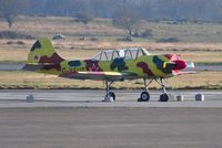 G-YFUT @ EGFH - Resident Yak-52.  - by Roger Winser