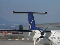 OE-LIA @ LOWG - Intersky Bombardier Q300 Leitwerk - by Martin R
