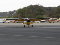 N241MA @ SZP - 2010 Aviat A-1C-180 HUSKY, Lycoming O-360-A1P 180 Hp, STOL landing rwy 22, taxi off the active. Note flaps width. - by Doug Robertson