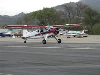 N233N @ SZP - 1956 DeHavilland (Canada) DHC-2 Mk 1 BEAVER, Baron MK2000 Special Edition, P&W R-985 Wasp Jr. 450 Hp radial, an extraordinary returning visitor landing roll Rwy 22 - by Doug Robertson