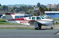 N4257B @ CCR - Visitor leaving. - by Bill Larkins