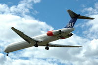 OY-KHR @ ESSA - SAS MD-81 approaching Stockholm Arlanda airport, Sweden.