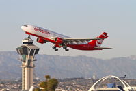 D-ALPC @ KLAX - Air Berlin Airbus A330-223, BER7431 departing RWY 25R KLAX enroute to Dusseldorf Int'l - EDDL / DUS. - by Mark Kalfas