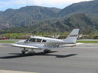 N15284 @ SZP - 1972 Piper PA-28-180 CHEROKEE, Lycoming O&VO-360 180 Hp, taxi - by Doug Robertson