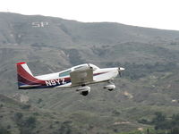 N9YZ @ SZP - 1975 Grumman American AA-5A CHEETAH, Lycoming O-320 150 Hp, takeoff climb departing to CMA - by Doug Robertson