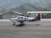 N9YZ @ SZP - 1975 Grumman American AA-5A CHEETAH, Lycoming O-320 150 hp, Young Eagles Flight, taxi - by Doug Robertson