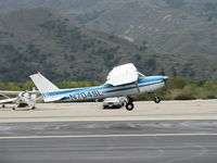 N704SL @ SZP - 1976 Cessna 150M, Continental O-200 100 Hp, landing Rwy 22 - by Doug Robertson