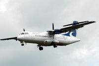 OH-KRH @ ESSA - Aero Airlines ATR-72 approaching Stockholm Arlanda airport.