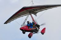 G-CWVY @ EGFH - Resident Pegasus Quik returning after a local flight. - by Roger Winser