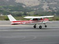 N714HH @ SZP - 1977 Cessna 150M, Continental O-200 100 Hp, landing roll Rwy 22 - by Doug Robertson