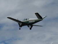 N9856R @ SZP - 1960 Beech M35 BONANZA, Continental IO-470-C 250 Hp, takeoff climb Rwy 22 - by Doug Robertson