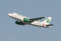 D-ASTZ @ LFBO - Germania operated Airbus A319-112 ascending after departure  from  Toulouse Blagnac Airport (LFBO-TLS) - by Yves-Q