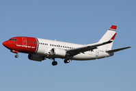 LN-KHC @ EGHH - Basic Norwegian colours, on an air test from Lasham. - by Howard J Curtis