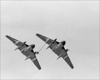 XJ609 - 1960 De Havilland DH-110 Sea Vixen FAW.2 CN 10076 and 1963 De Havilland DH-110 Sea Vixen FAW.2 CN 10120 refuelling over Hatfield in 1971 - by John Ponting