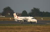 F-HBCA @ LFRB - Beech 1900D, Taxiing to boarding area, Brest-Bretagne Airport (LFRB-BES) - by Yves-Q