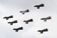 G-PSST @ EGBP - Eight Hunters in formation. - by Howard J Curtis