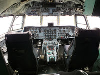 G-APRL @ EGBE - cockpit of Argosy G-APRL preserved at the Midland Air Museum - by Chris Hall
