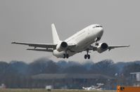 N245SY @ EGHH - Departing through the haze after respray - by John Coates