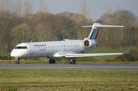 F-GRZE @ LFRB - Canadair Regional Jet CRJ702, Take off run rwy 25L, Brest-Bretagne Airport (LFRB-BES) - by Yves-Q