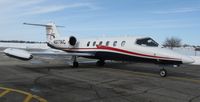 N577AC @ KAXN - Gates Learjet 35A at the fuel pump. - by Kreg Anderson