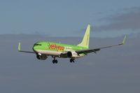 CN-RPG @ LFRB - Boeing 737-8K5, JetairFly, On final rwy 25L, Brest-Bretagne Airport (LFRB-BES) - by Yves-Q