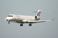 F-GRZI @ LFRB - Canadair Regional Jet CRJ700, Short approach rwy 25L, Brest-Bretagne Airport (LFRB-BES) - by Yves-Q