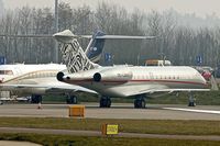 OE-LGX @ EGGW - 2008 Bombardier BD-700-1A10 Global Express, c/n: 9323 at Luton - by Terry Fletcher