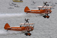 N74189 - N74189/2 and SE-BOG/4 at the Bournemouth Air Festival. - by Howard J Curtis