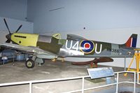 RW388 - 85% original parts of 1945 Supermarine 361 Spitfire LF.XVIe, c/n: CBAF.IX.4646 on view at Potteries Museum & Art Gallery in Hanley  - a tribute to local born , Spitfire designer , R.J.Mitchell - by Terry Fletcher