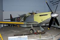 RW388 - 85% original parts of 1945 Supermarine 361 Spitfire LF.XVIe, c/n: CBAF.IX.4646 on view at Potteries Museum & Art Gallery in Hanley  - a tribute to local born , Spitfire designer , R.J.Mitchell - by Terry Fletcher