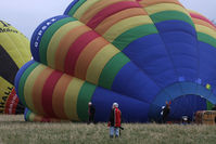 G-PSAX - At the 2013 Icicle Balloon Meet, Savernake Forest, Wilts. Slowly being inflated, with G-OUMC behind. - by Howard J Curtis
