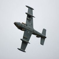 G-UVNR @ EGFH - Resident Strikemaster run and break to land. - by Roger Winser