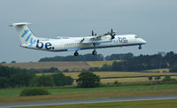 G-ECOB @ EGPH - Flybe Dash 8Q-402 landing on runway 06 - by Mike stanners