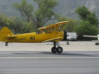 N69765 @ SZP - 1941 Boeing Stearman A75N1 as Navy N2S-1, Continental W670-5 220 Hp radial, landing Rwy 22 - by Doug Robertson