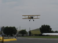 N69765 @ SZP - 1941 Boeing Stearman A75N1 as Navy N2S-1, Continental W670-5 220 Hp radial, on final Rwy 22 - by Doug Robertson