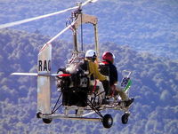 ZK-RAO @ NZTZ - Colin Wood learning to fly his NZ-built Parsons Tandem gyrocopter, with legendary helicopter pilot Bill Black instructing from the rear seat. - by J Wood