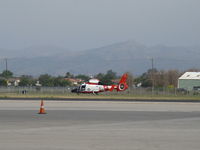 6564 @ OXR - Aerospatiale MH-65C DOLPHIN of USCG, two Turbomeca Arriel 2C-CG Turboshaft engines 934 shp each, landed OXR. 6564 repainted of USCG Los Angeles? - by Doug Robertson